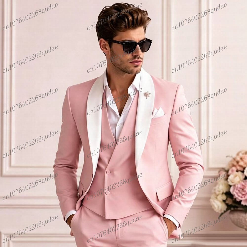 Men'S Groom - Abito Formale da Uomo Rosa con