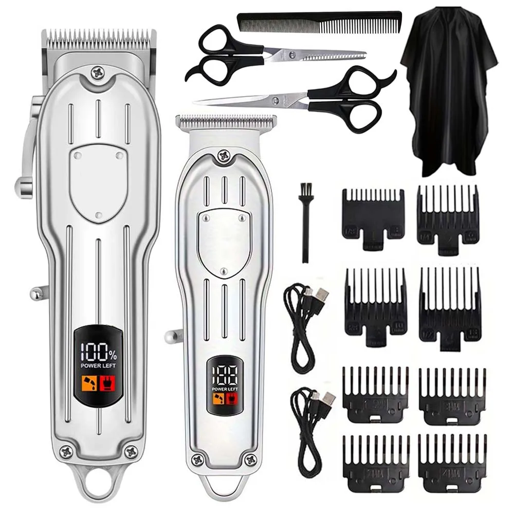 Men Grooming Home - Tagliacapelli Elettrico con Display Digitale, Multifunzionale,