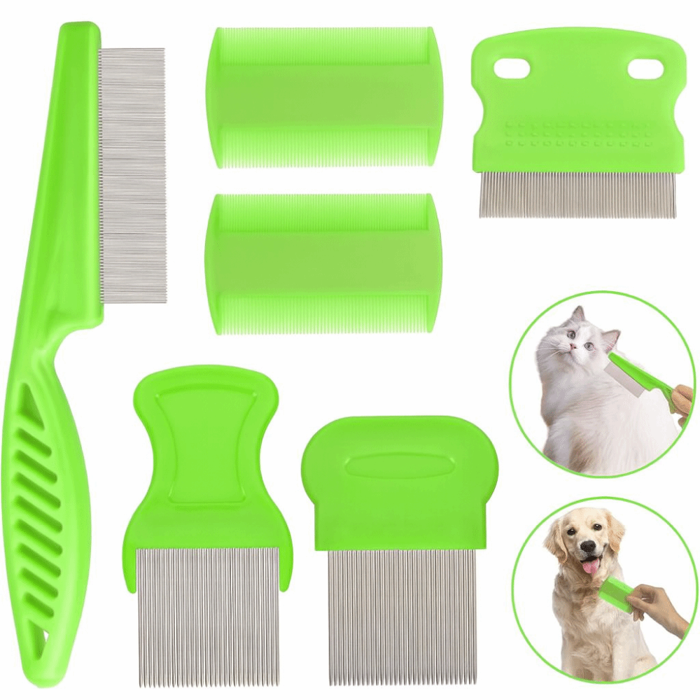 Comb Fine Tooth - Set di 6 pettini antipulci in