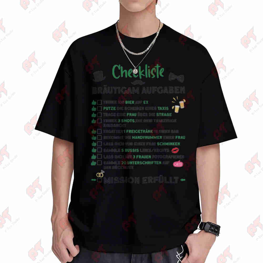 Men'S Groom - T-shirt a maniche corte per addio